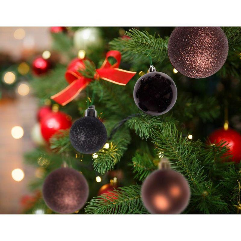 R N' Ds Shatterproof Christmas Ornament Balls - Black and Brown - 100 Pack