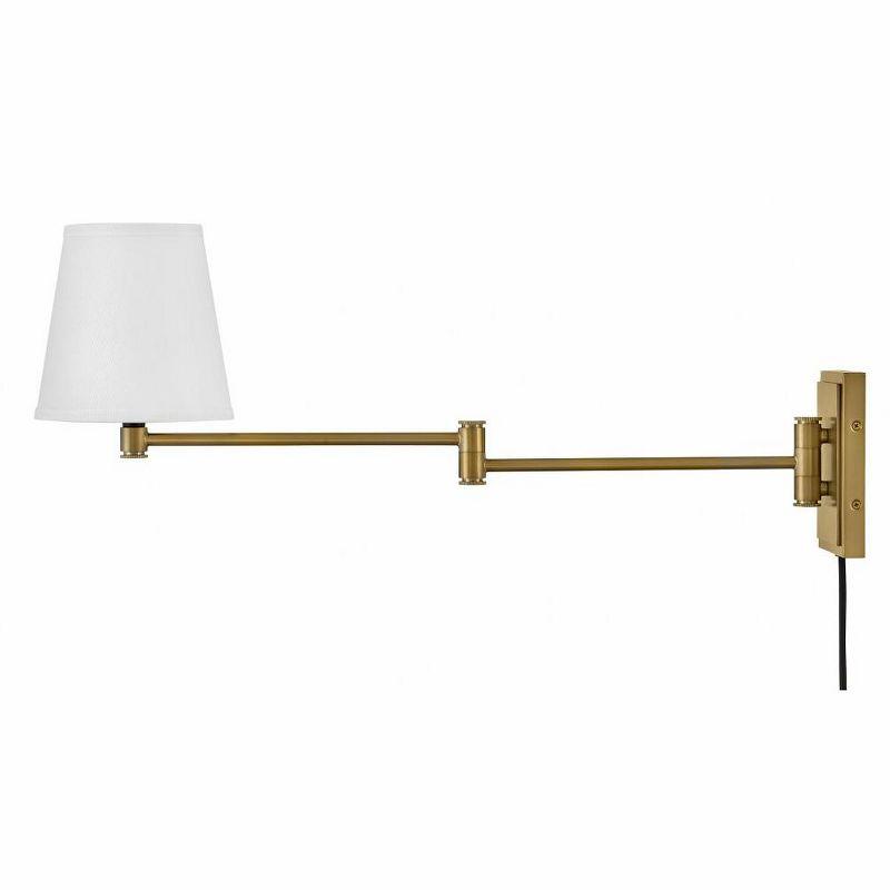 Janis Single Light Steel Dimmable Plug-in Swing Arm Sconce