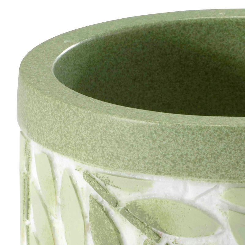 Avanti Green Leaf Design Resin Bathroom Tumbler