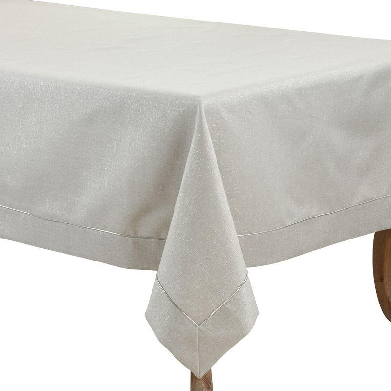 Bourget Collection Shimmering Tablecloth with Piping Detail