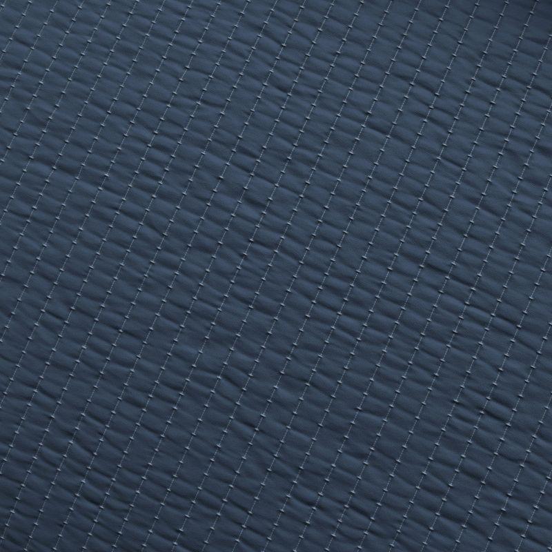 Great Bay Home Detailed Channel Stitch All-Season Reversible Quilt Set With Shams (King, Navy)