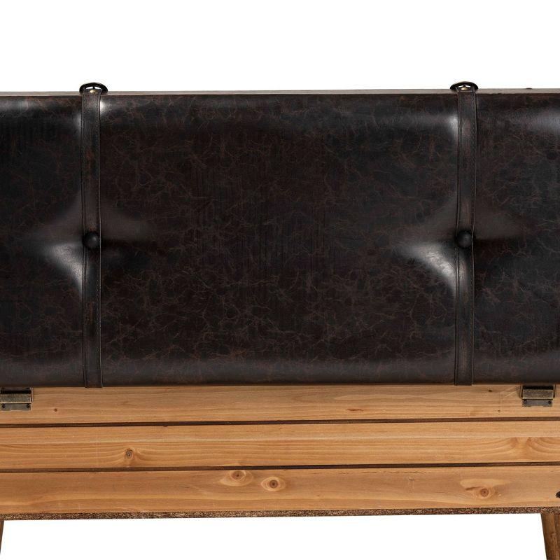 Aaleena Faux Leather Ottoman