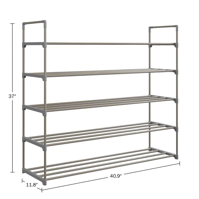 Hastings Home Five-Tier 30-Pair Shoe Storage Rack