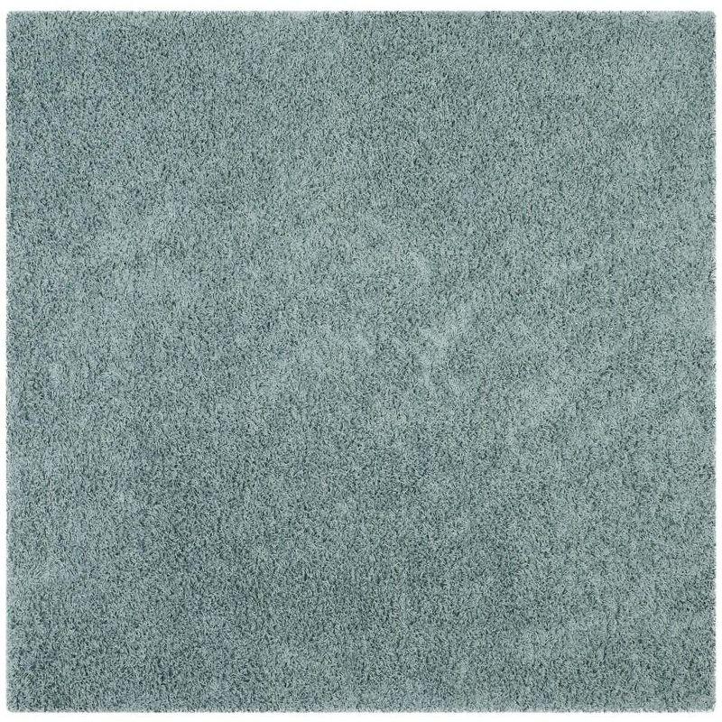 Athens Shag SGA119 Power Loomed Indoor Area Rug - Seafoam - 6'7"x6'7" - Safavieh