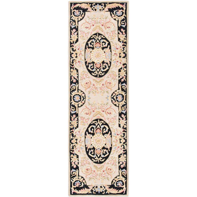 Savonnerie SAV206 Hand Tufted Runner Rug - Ivory/Gold - 2'6"x8' - Safavieh.