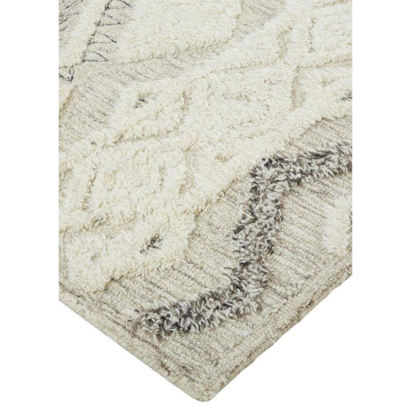 Anica Transitional Geometric Ivory/Taupe/Gray Area Rug