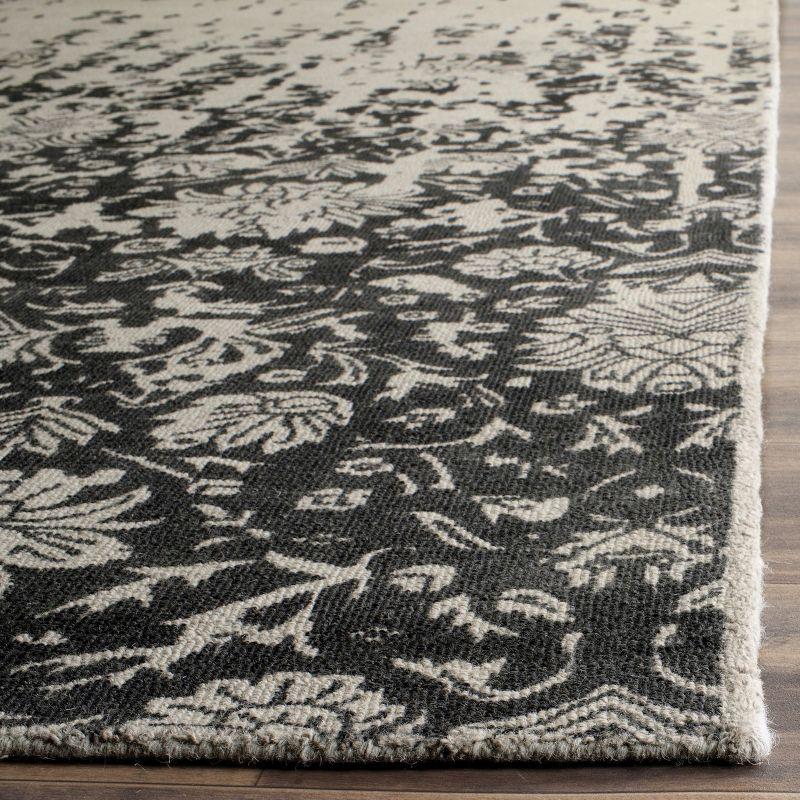 Silver Grey Tufted Wool Square Area Rug 2' x 3'