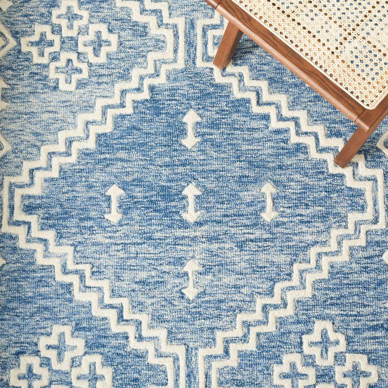 Abstract ABT852 Handmade Indoor Area Rug - Blue/Ivory - 5'x8' - Safavieh