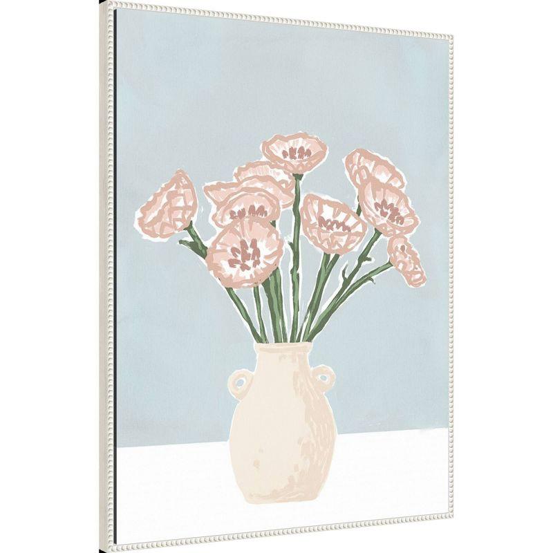 32"x42" Renewed Bouquet II by Urban Road Framed Canvas Wall Art Print White - Amanti Art