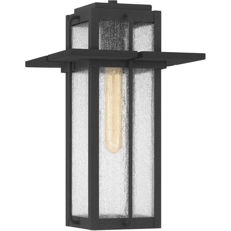 Randall 9" Matte Black and Glass Mini Pendant Light