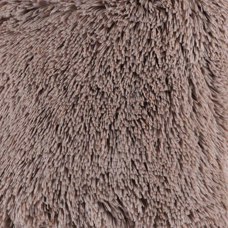 Faux Fur Reversible Throw Pillow