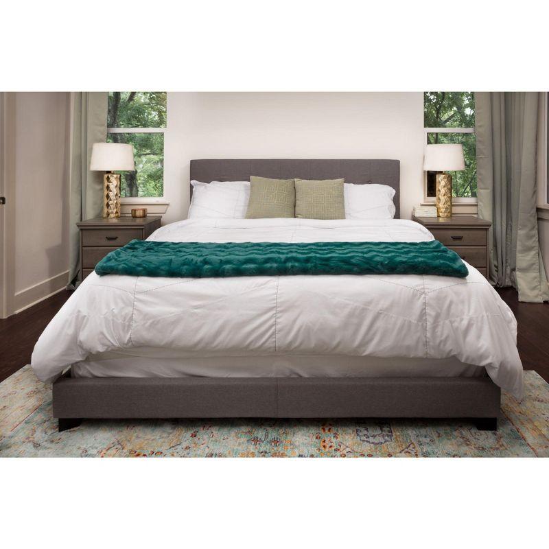 Chanasya Soft Wave Faux Fur Throw Blanket With Reversible Faux Shearling - 50" x 65” - Teal