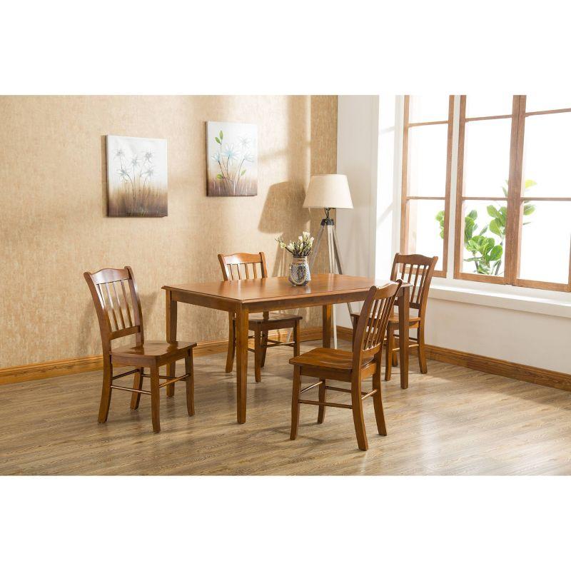 Walnut 36" Shaker Wood Dining Chairs - Set of 2