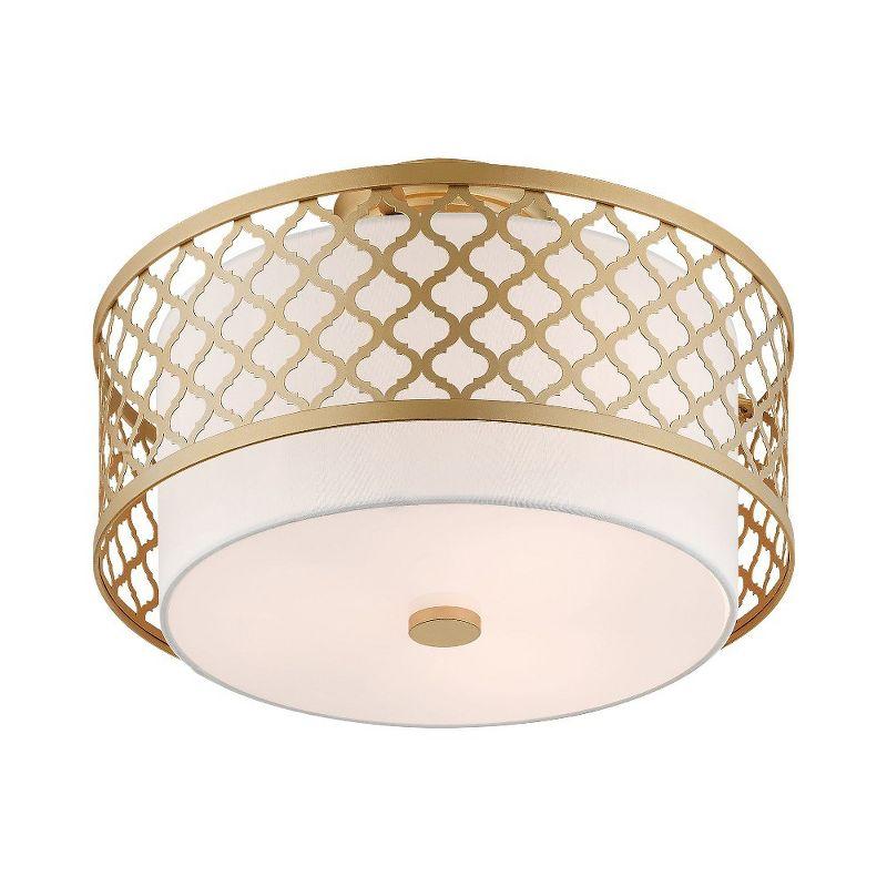 Livex Lighting Arabesque 3 - Light Semi-Flush Mount in  Soft Gold