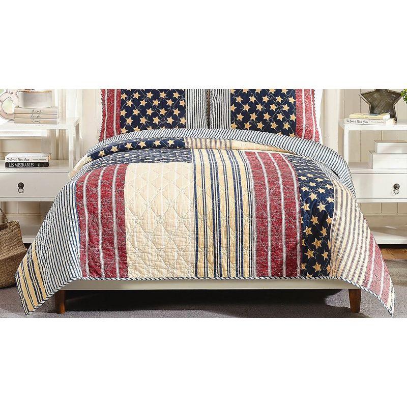 Americana 100% Cotton Patchwork 3-Piece Quilt Set