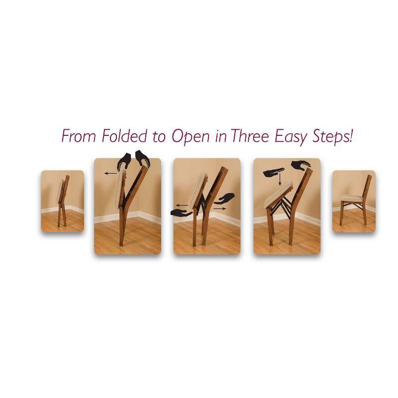 Stakmore Company, Inc. Vinyl Padded Stackable Folding Chair Folding Chair Set (Set of 2)