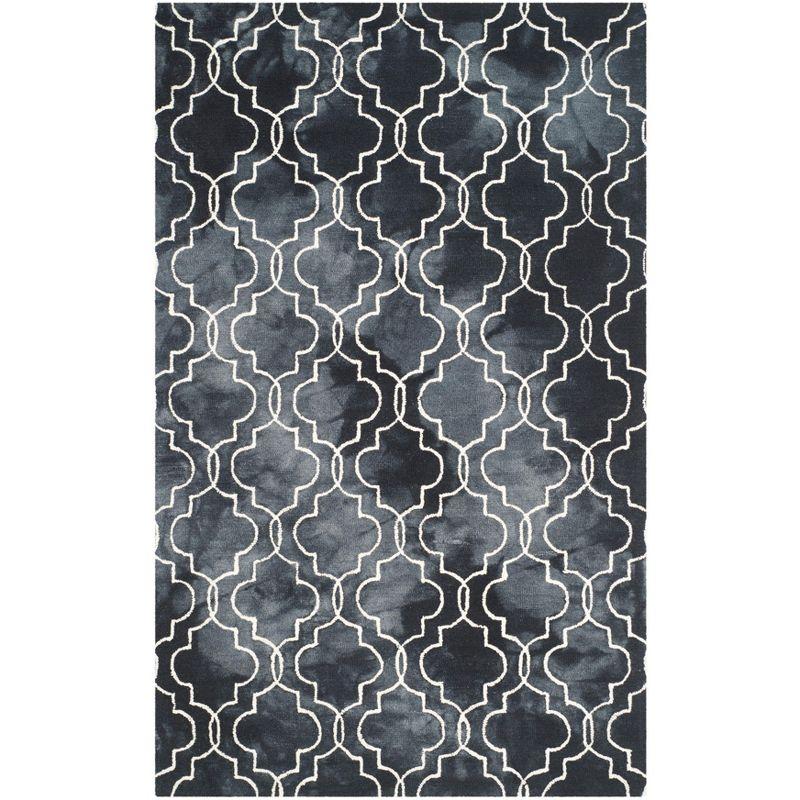 Dip Dye DDY676 Hand Tufted Indoor Area Rug - Graphite/Ivory - 5'x8' - Safavieh