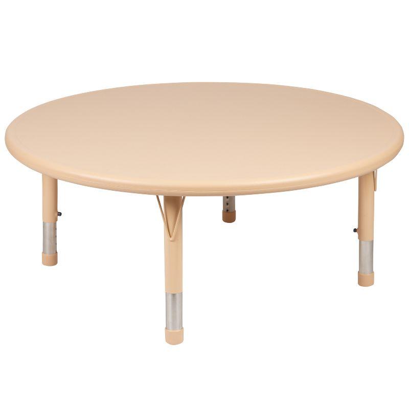 Goddard Round Plastic Height Adjustable Activity Table Set with 4 Chairs