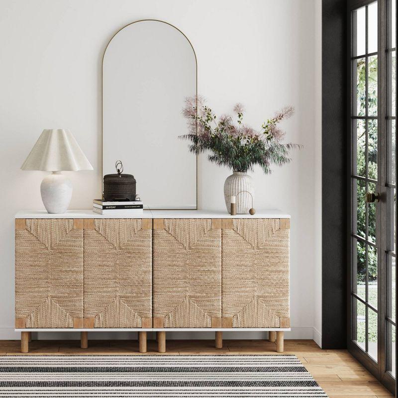 Shellie 31" Wide Rubberwood Wood Sideboard Set or TV Stand