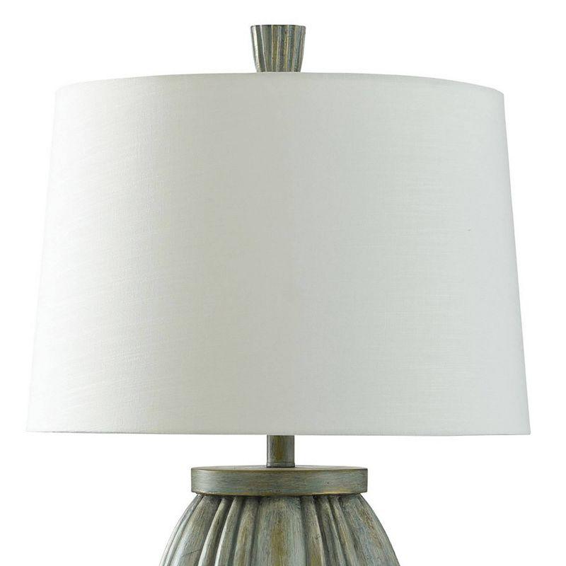 Hot Springs Ribbed Base Table Lamp Washed Green Stone - StyleCraft