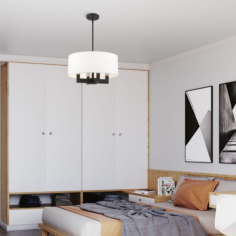 Livex Lighting Cresthaven 4 - Light Chandelier in  Black