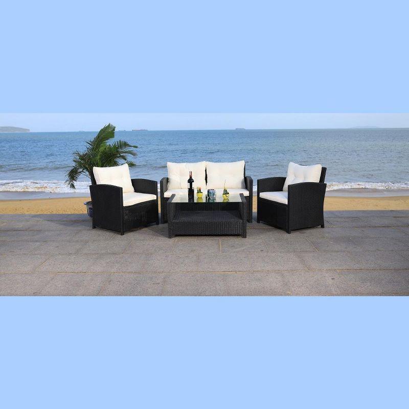 Vellor 4 Piece Patio Outdoor Living Set  - Safavieh