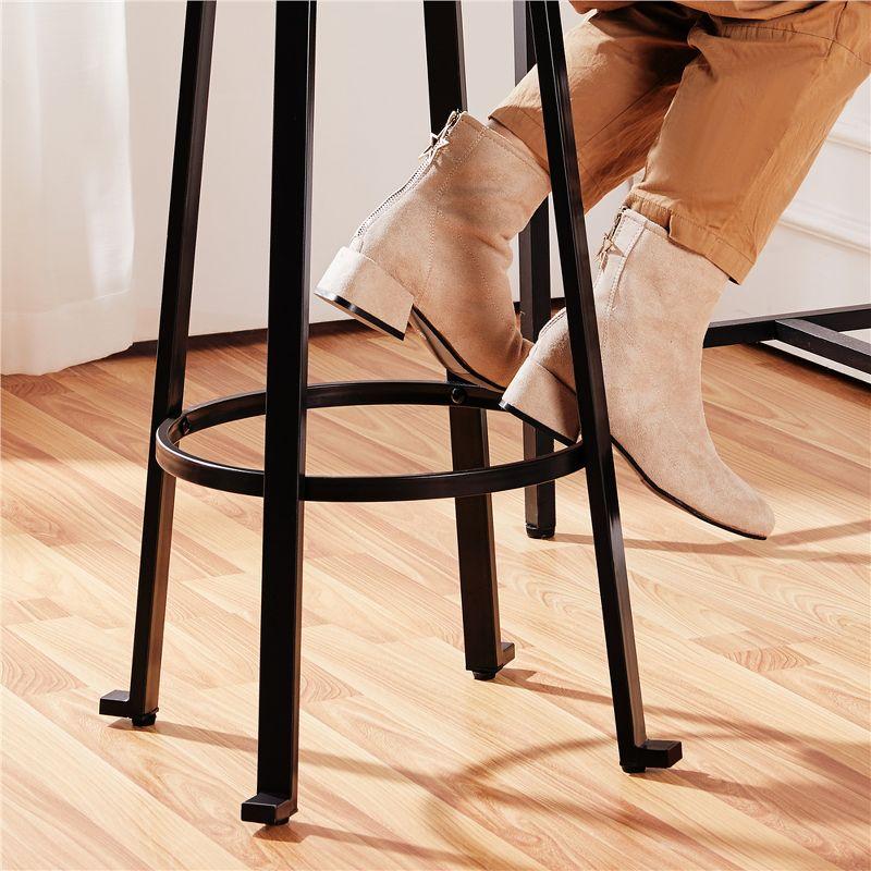 Yaheetech 24" H Counter Height Stools with Metal Frame Backless Barstools Set of 2