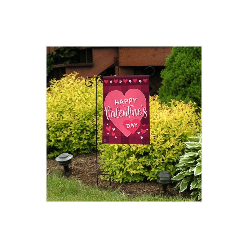 Briarwood Lane Double Sided Garden Flag 18x12.5 For Outdoor Happy Valentine's Day Garden Flag Flag For Valentine's Garden Flag Flags For Outside