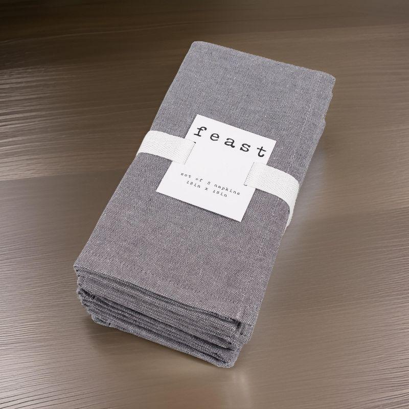 KAF Home Overbrook Chambray Napkins Set of 8