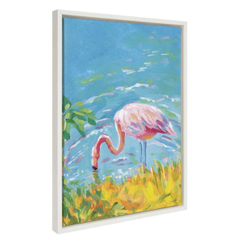 Kate and Laurel Sylvie Summer Sip Framed Canvas by Rachel Christopoulos, 18x24, White