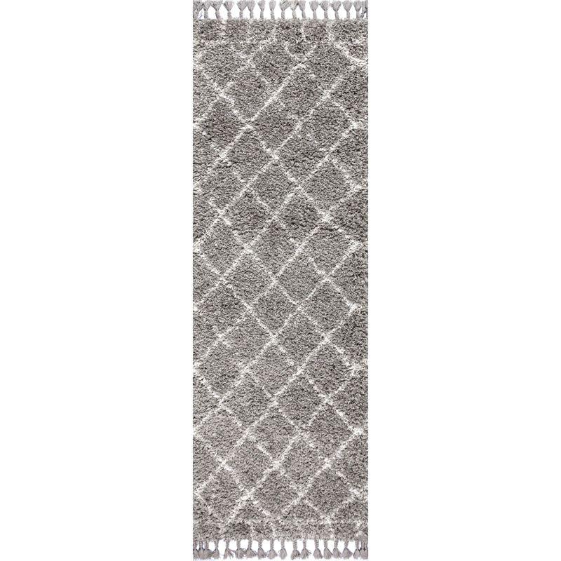 Mercer Shag Plush Tassel Area Rug - JONATHAN Y