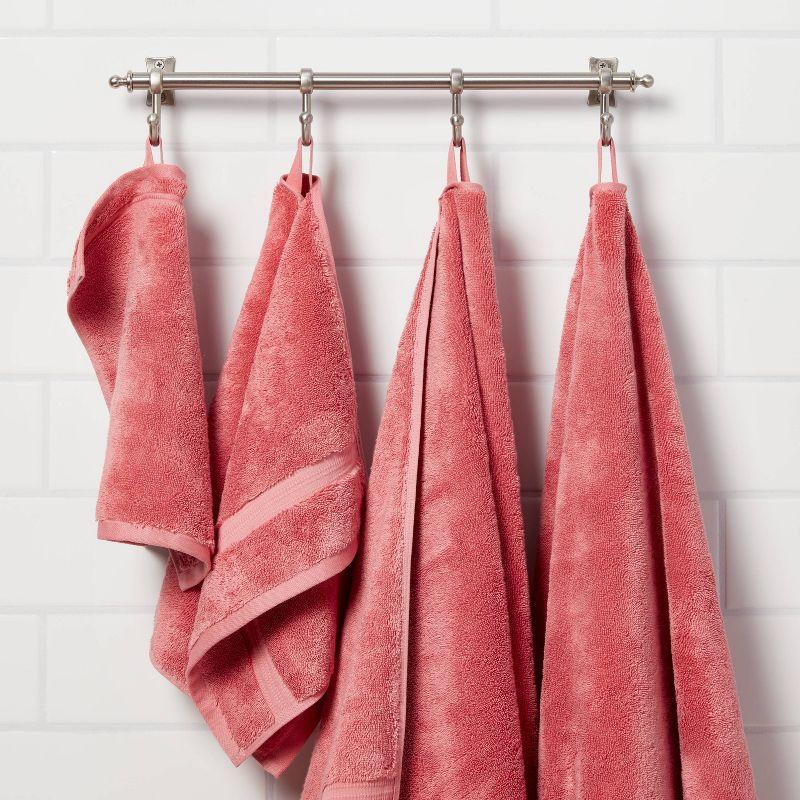 Total Fresh Antimicrobial Oversized Bath Towel Rose Pink - Threshold™: 100% Cotton, Low Lint, Machine Washable