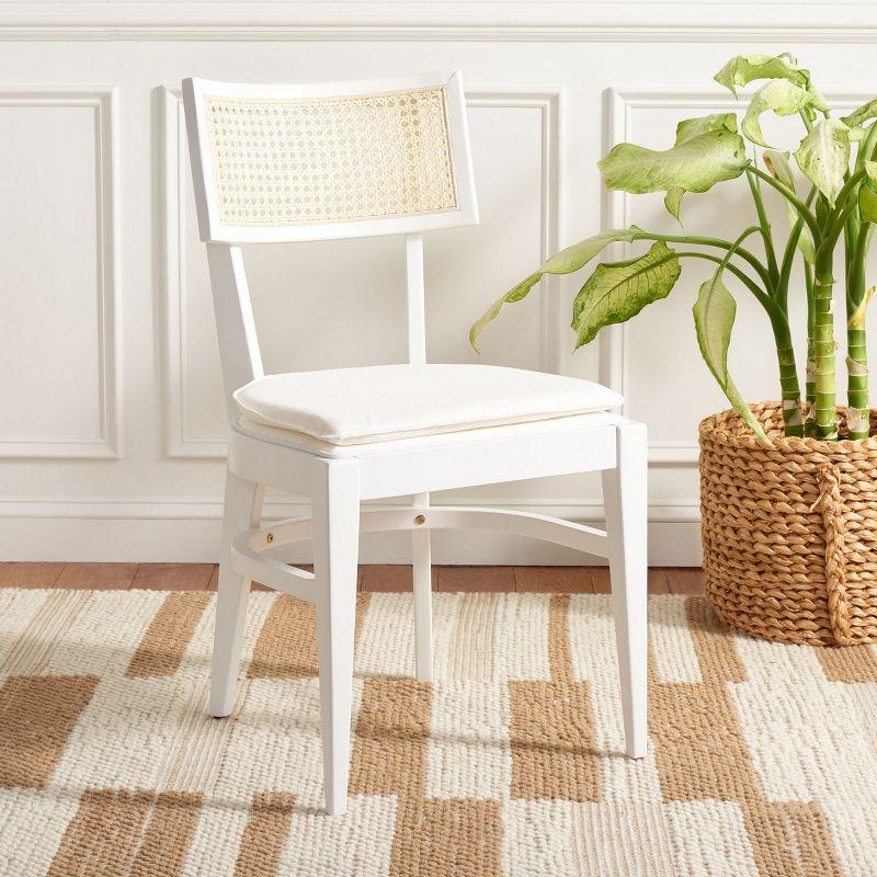 Galway Cane Dining Chair - DCH1007 - White/Natural - Safavieh