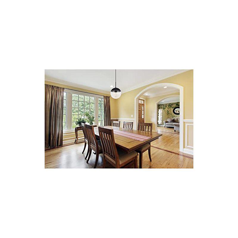 Elegant Lighting Eclipse 1 Light Black Pendant With Clear Glass