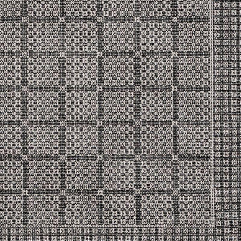 Nicole Miller New York Patio Country Luna Contemporary Geometric Indoor/Outdoor Area Rug, Black/Gray