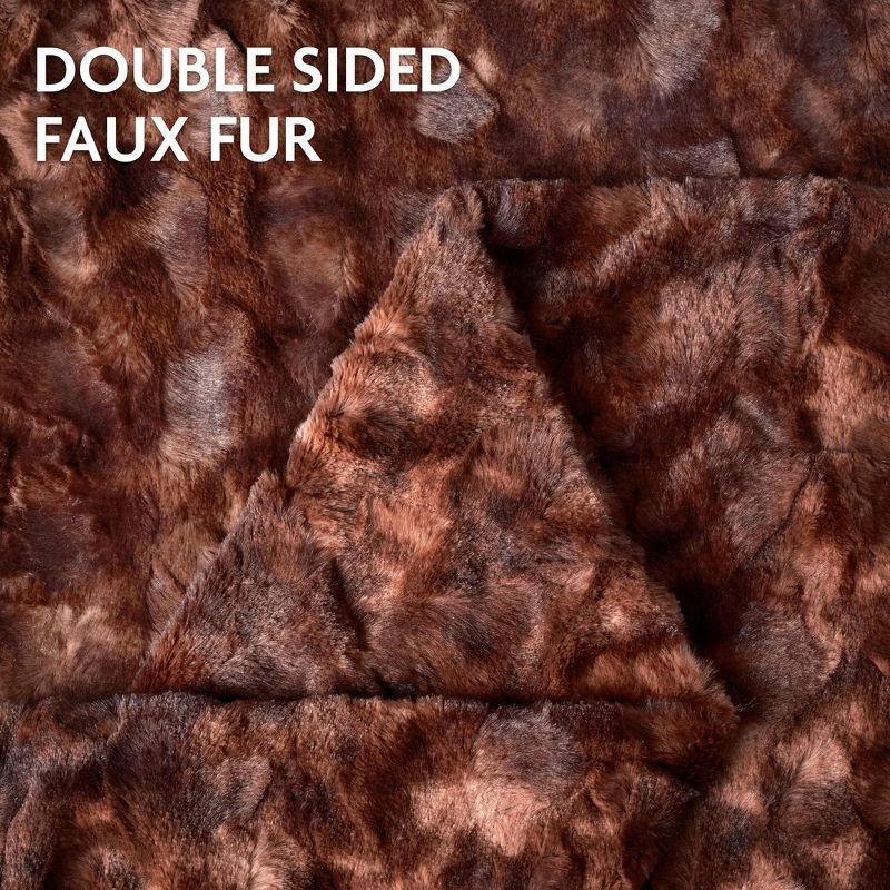 Chanasya Double Sided Wolf Oversized Faux Fur Wolf Blanket