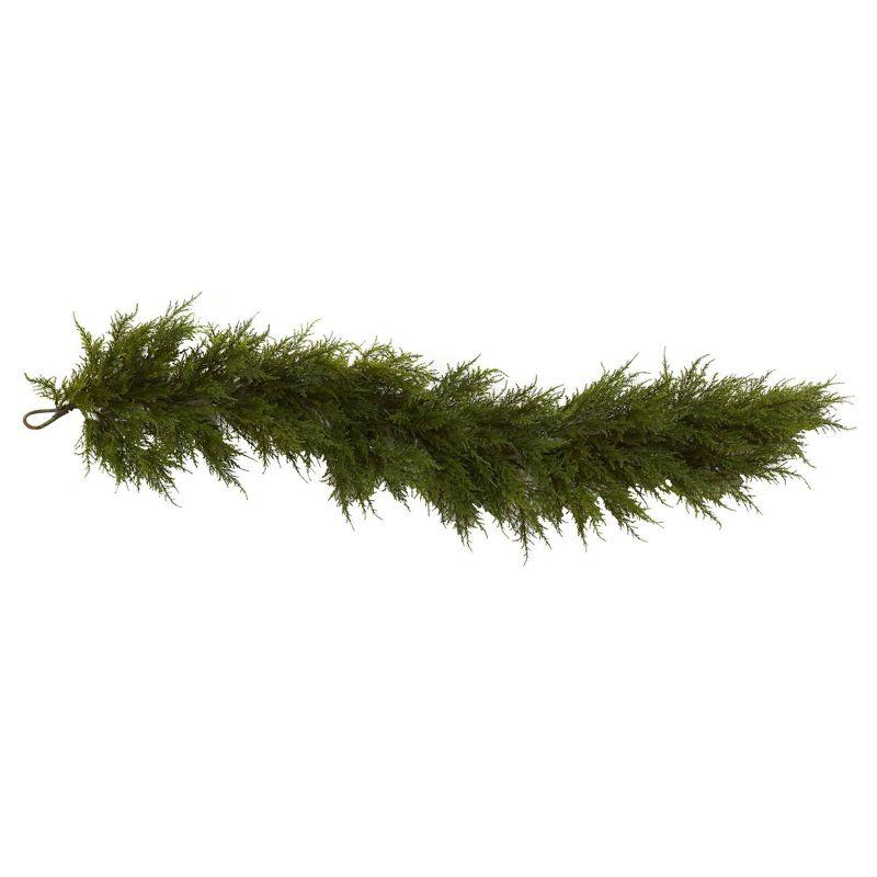 Nearly Natural 60" Green Cedar Artificial Christmas Garland