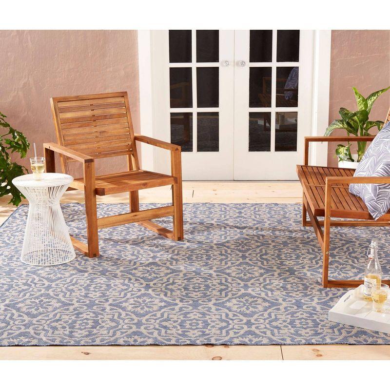 Nicole Miller New York Patio Country Danica Geometric Indoor/Outdoor Area Rug, Blue/Gray