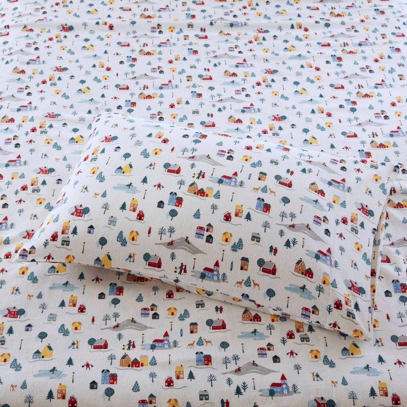 True North by Sleep Philosophy Cozy Cotton Flannel Printed Sheet Set