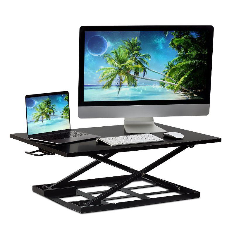 Adjustable Metal Base Standing Desk Converter