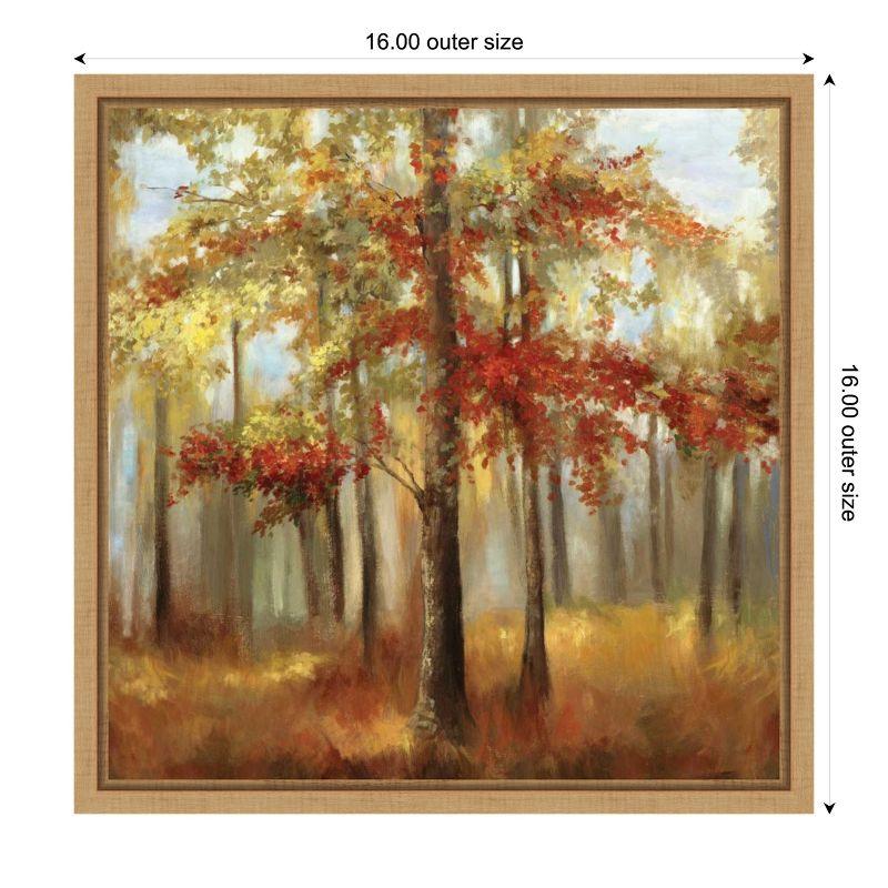 Amanti Art Soft Light (Trees) by Allison Pearce Canvas Wall Art Print Framed 16 x 16-in.