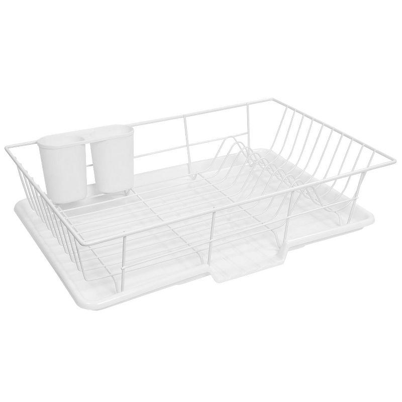 Sweet Home Collection 3-Piece Countertop Dish Rack