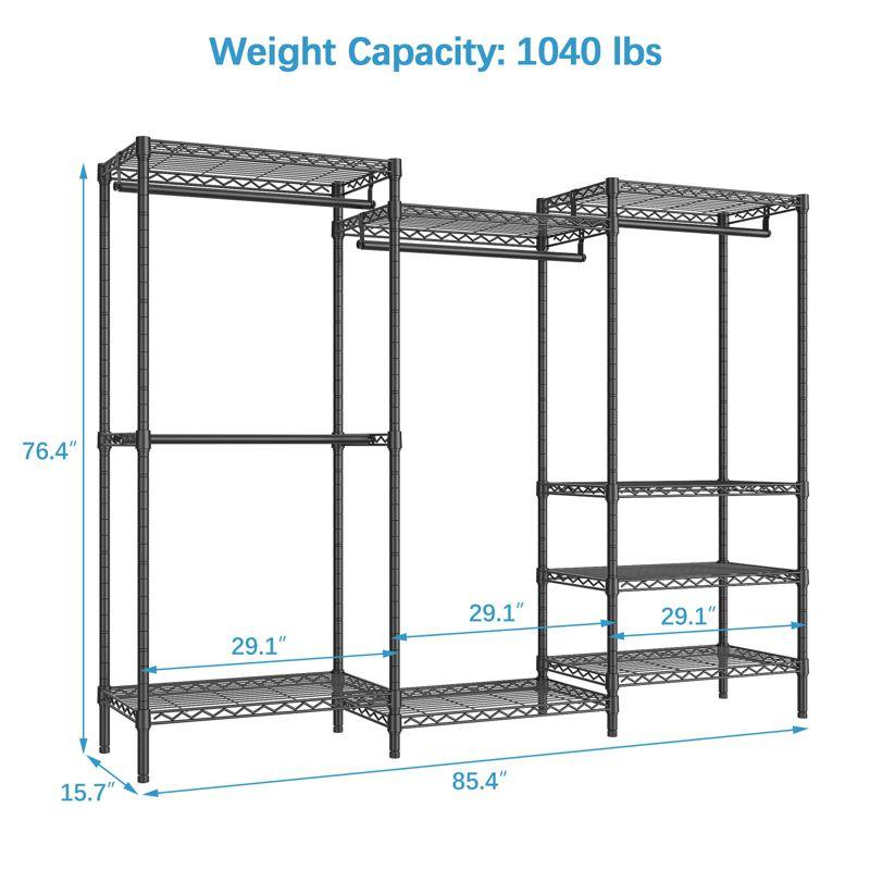 VIPEK V5 Plus Large Portable Closet Rack Freestanding Wardrobe Closet, Heavy Duty Multi-Functional Clothes Rack