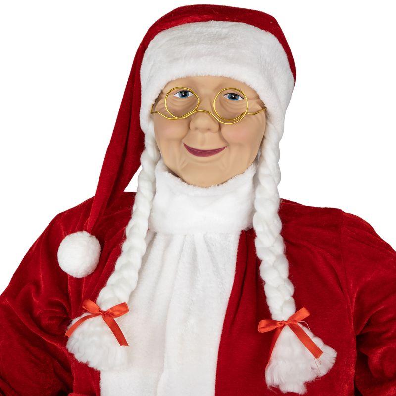 Northlight Mrs. Claus Standing Commercial Christmas Figure with Gift Bag - 6'