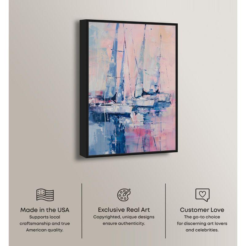 Art Remedy Pastel Sea Breeze Sailing Wall Art, 20" x 30", Black Frame