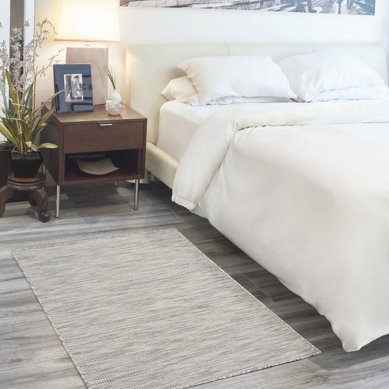 Nourison Positano POS01 Indoor/outdoor Area Rug - Light Grey 3' x 5'