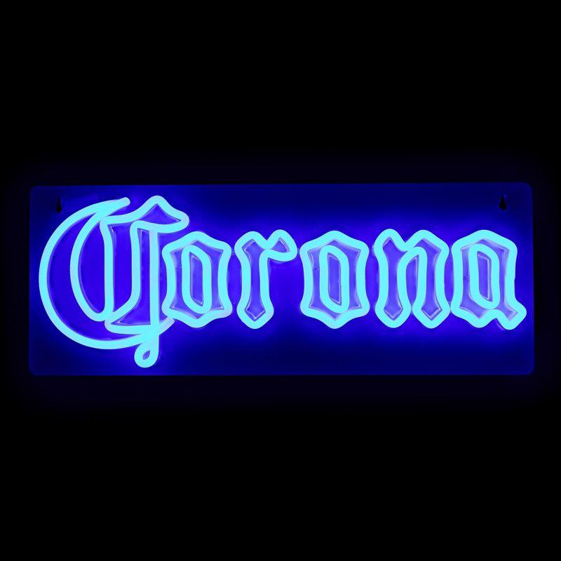 Blue Neon LED Corona Logo Wall Sign