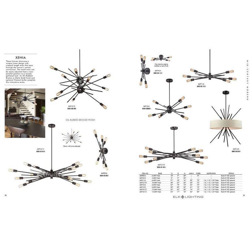 Elk Home Xenia 6 - Light Chandelier in  Matte Gold