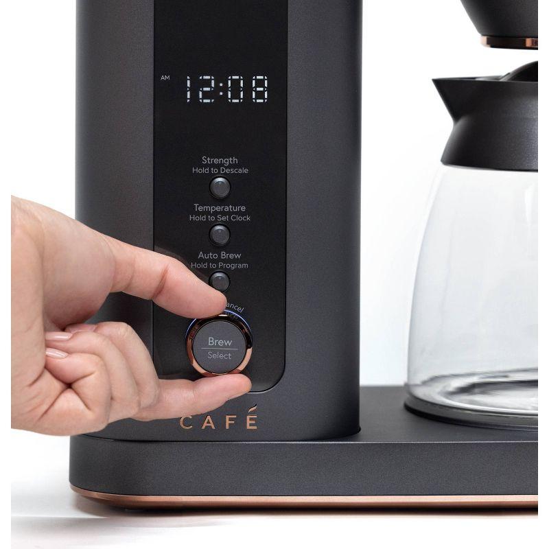 Café ™ Matte Black 10-Cup Drip Coffee Maker with Glass Carafe