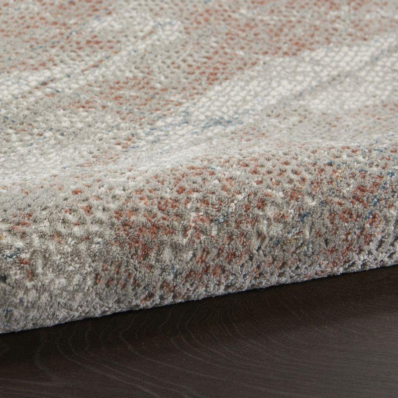Nourison Rustic Textures Indoor Area Rug Light Grey/Rust 7'10" x 10'6"